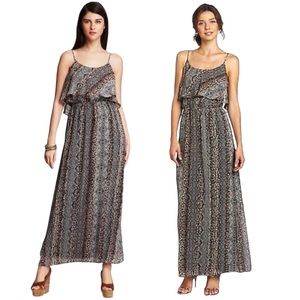 Karen Kane, Mojave Sun Ruffle Top Maxi Dress, Size L
